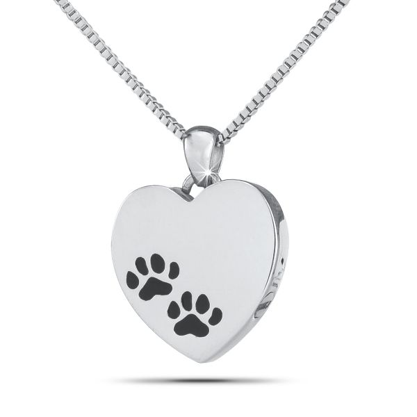 Paw Print Heart Necklace