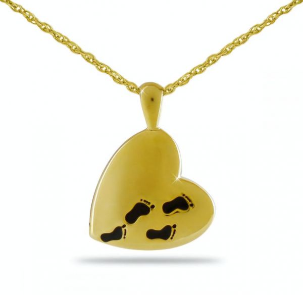 Footprints Prayer Necklace
