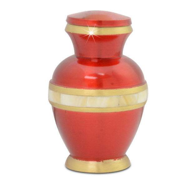 Ruby Elegance Marble Keepsake Urn