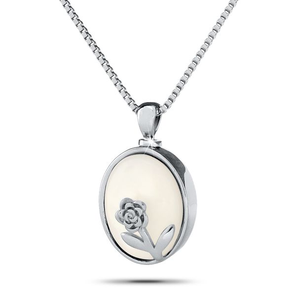 White Garden Steel Necklace