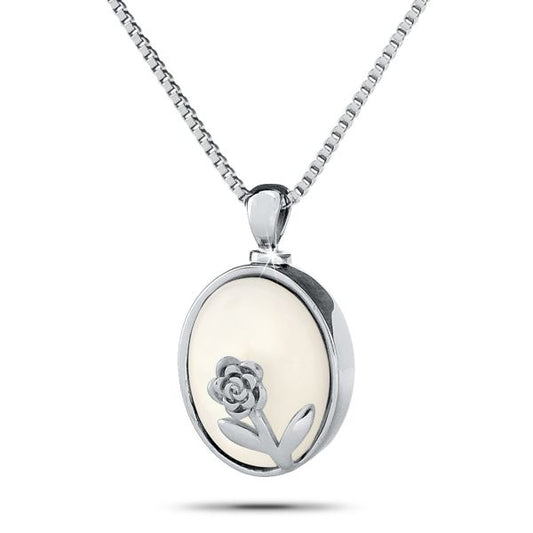 White Garden Steel Necklace