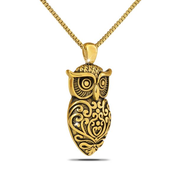 Gold Owl Necklace