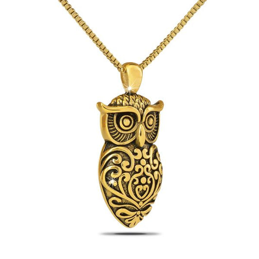 Gold Owl Necklace