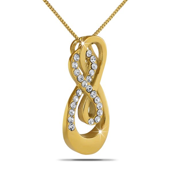 Double Infinity Crystal Necklace