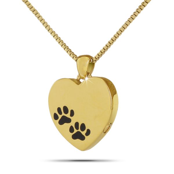 Paw Print Heart Necklace