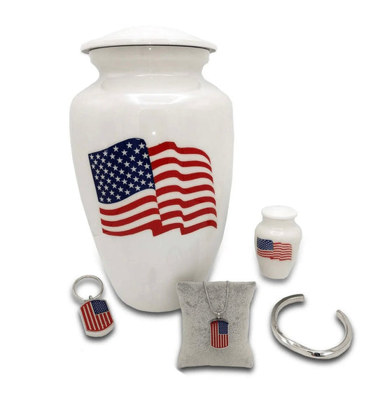 American Flag Urn & Jewelry Set