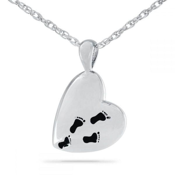 Footprints Prayer Necklace