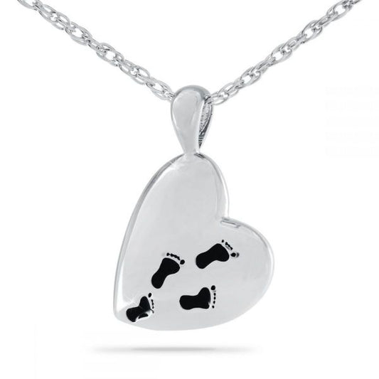 Footprints Prayer Necklace