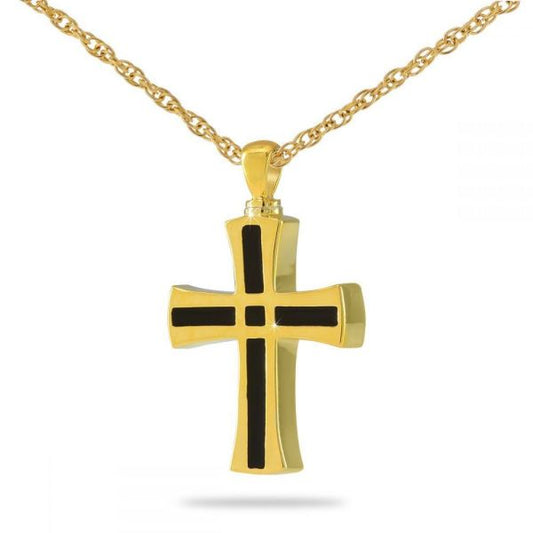 Gold/Black Cross Necklace